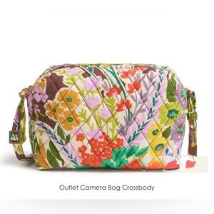 Vera Bradley Camera Crossbody in Evening Garden
